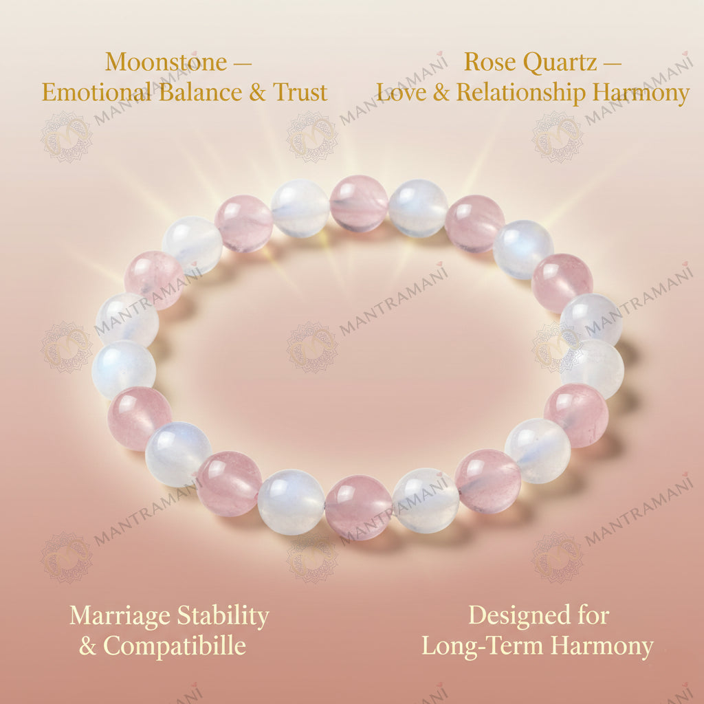MantraMani® Union Grace™ — Marriage Stability Bracelet for Trust, Compatibility & Long-Term Harmony