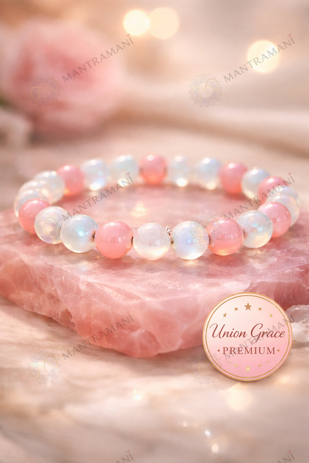 MantraMani® Union Grace™ — Marriage Stability Bracelet for Trust, Compatibility & Long-Term Harmony