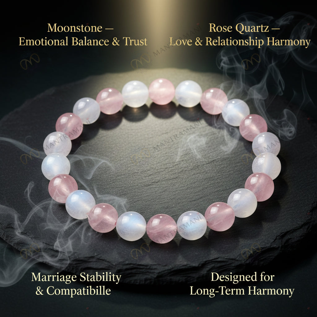 MantraMani® Union Grace™ — Marriage Stability Bracelet for Trust, Compatibility & Long-Term Harmony