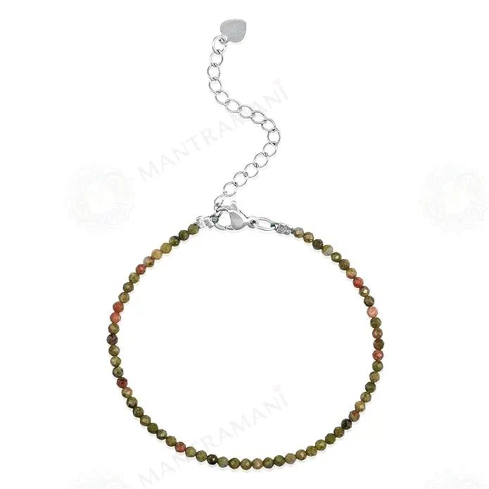 MantraMani® Unakite Anklet