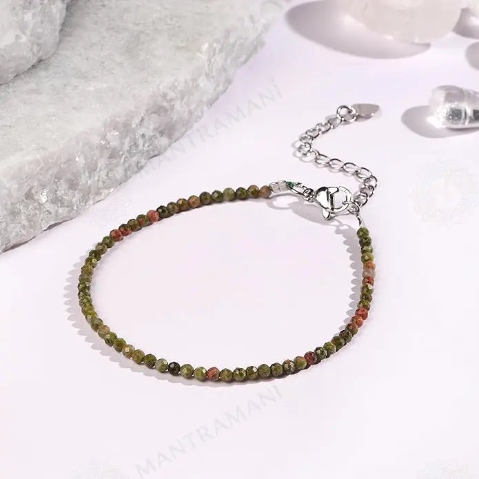 MantraMani® Unakite Anklet