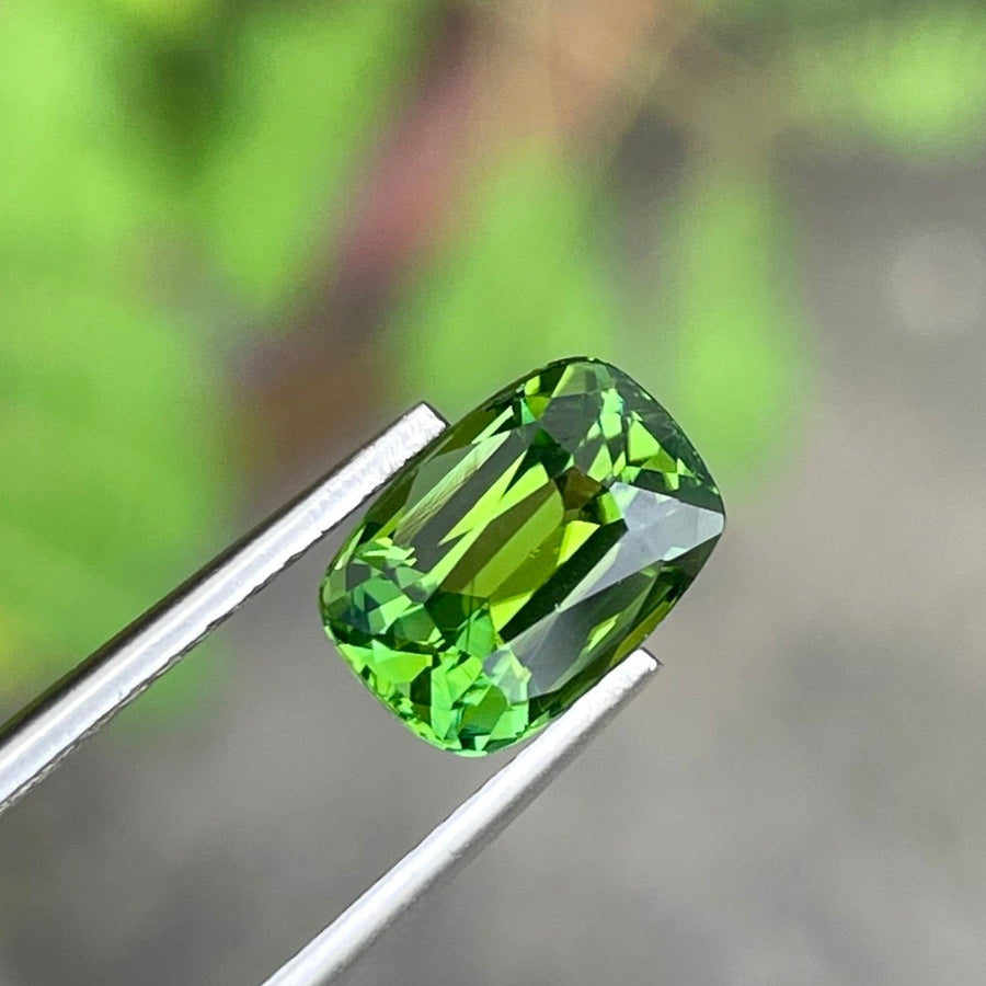 MantraMani® 2.0 Carat Mint Green Tourmaline Cushion Cut Natural Loose Gemstone