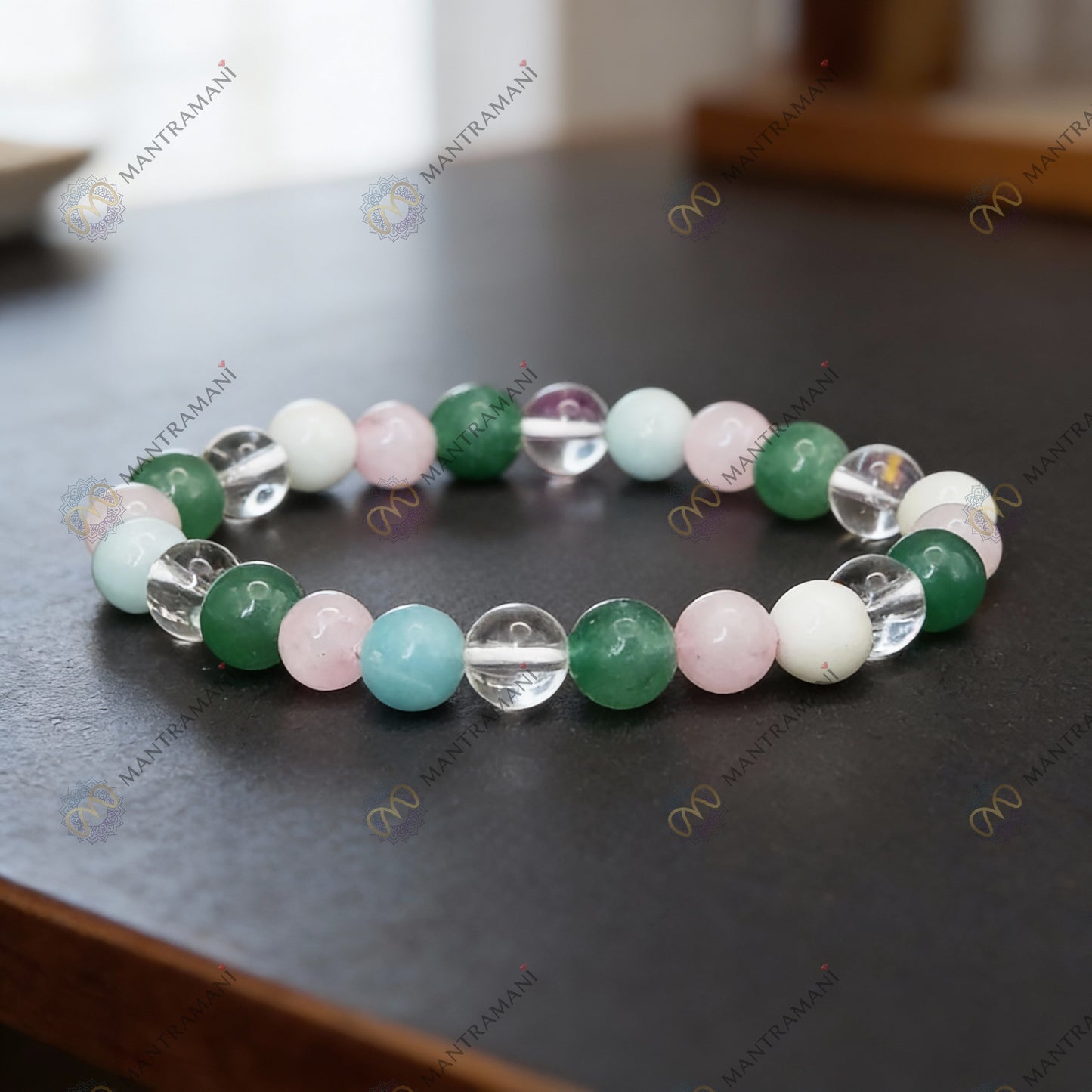 Virgo Zodiac Birthstone Crystal Bracelet- 8 mm- Kanya Rashi Crystal Bracelet