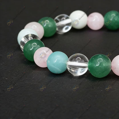 Virgo Zodiac Birthstone Crystal Bracelet- 8 mm- Kanya Rashi Crystal Bracelet
