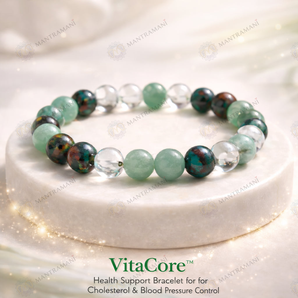 MantraMani® VitaCore™ — Health Support Bracelet for Cholesterol & Blood Pressure Control