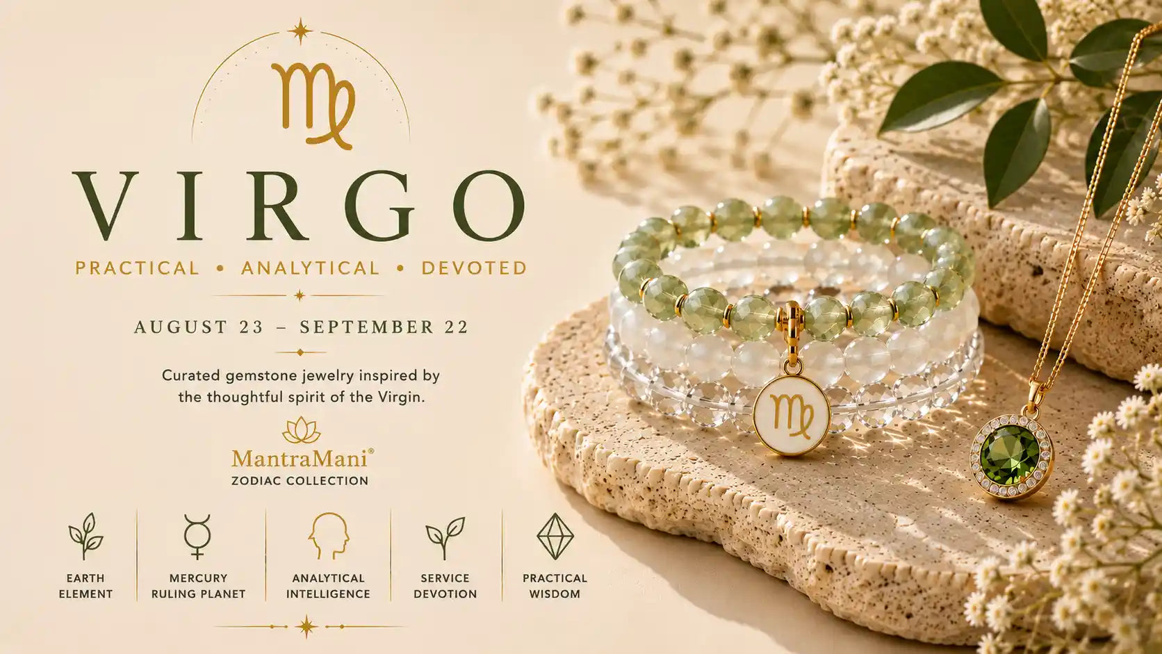 Virgo Birthstone Bracelets & Zodiac Jewelry