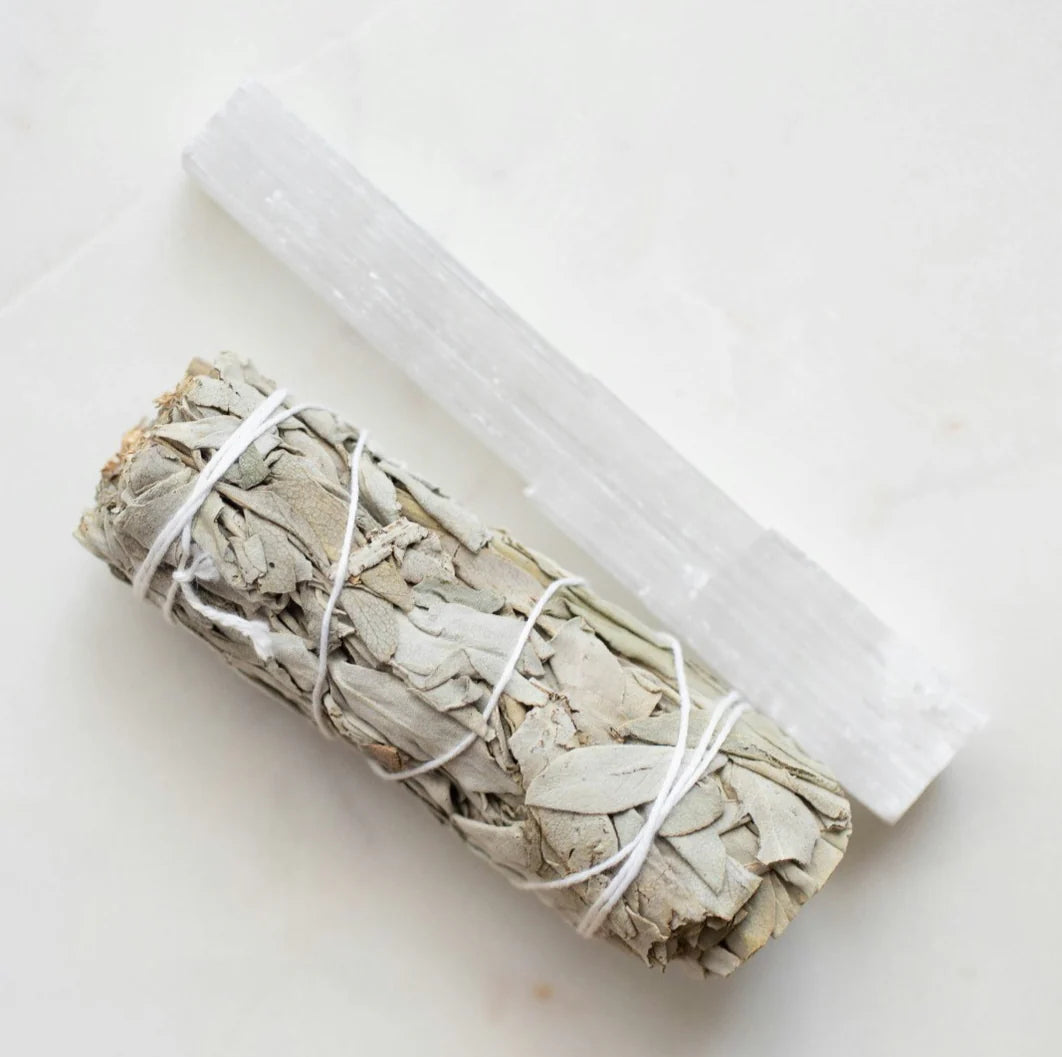 MantraMani Himalayan Organic White Sage Smudge Stick for Sacred cleansing • Aura purification • Himalayan energy