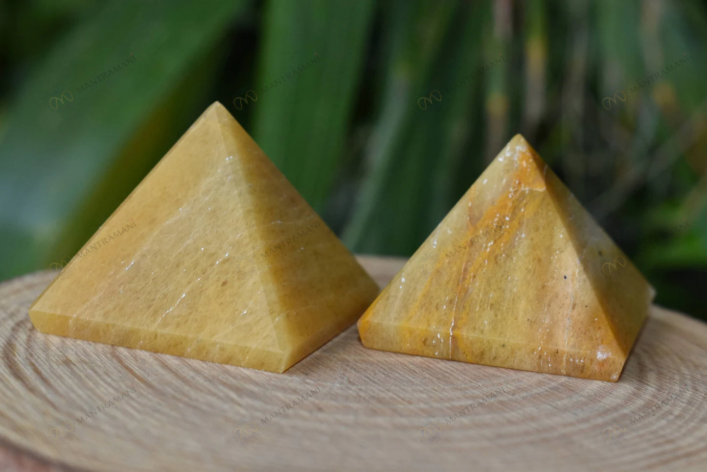 MantraMani® Yellow Aventurine Pyramid – Energy & Manifestation Crystal Pyramid