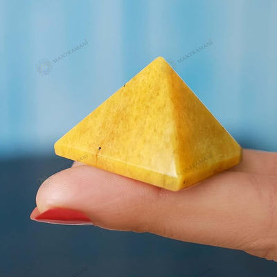 MantraMani® Yellow Aventurine Pyramid – Energy & Manifestation Crystal Pyramid for Pyramid