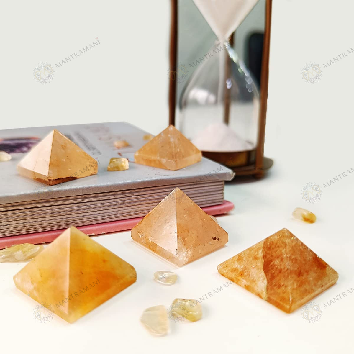 MantraMani® Yellow Aventurine Pyramid – Energy & Manifestation Crystal Pyramid