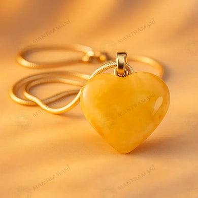 MantraMani® Citrine Heart Pendant