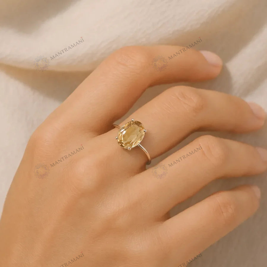 MantraMani® Yellow Sapphire Ring (Pukhraj): Strengthens Marriage and Relationships