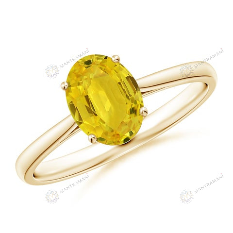 MantraMani® Yellow Sapphire Ring (Pukhraj): Strengthens Marriage and Relationships