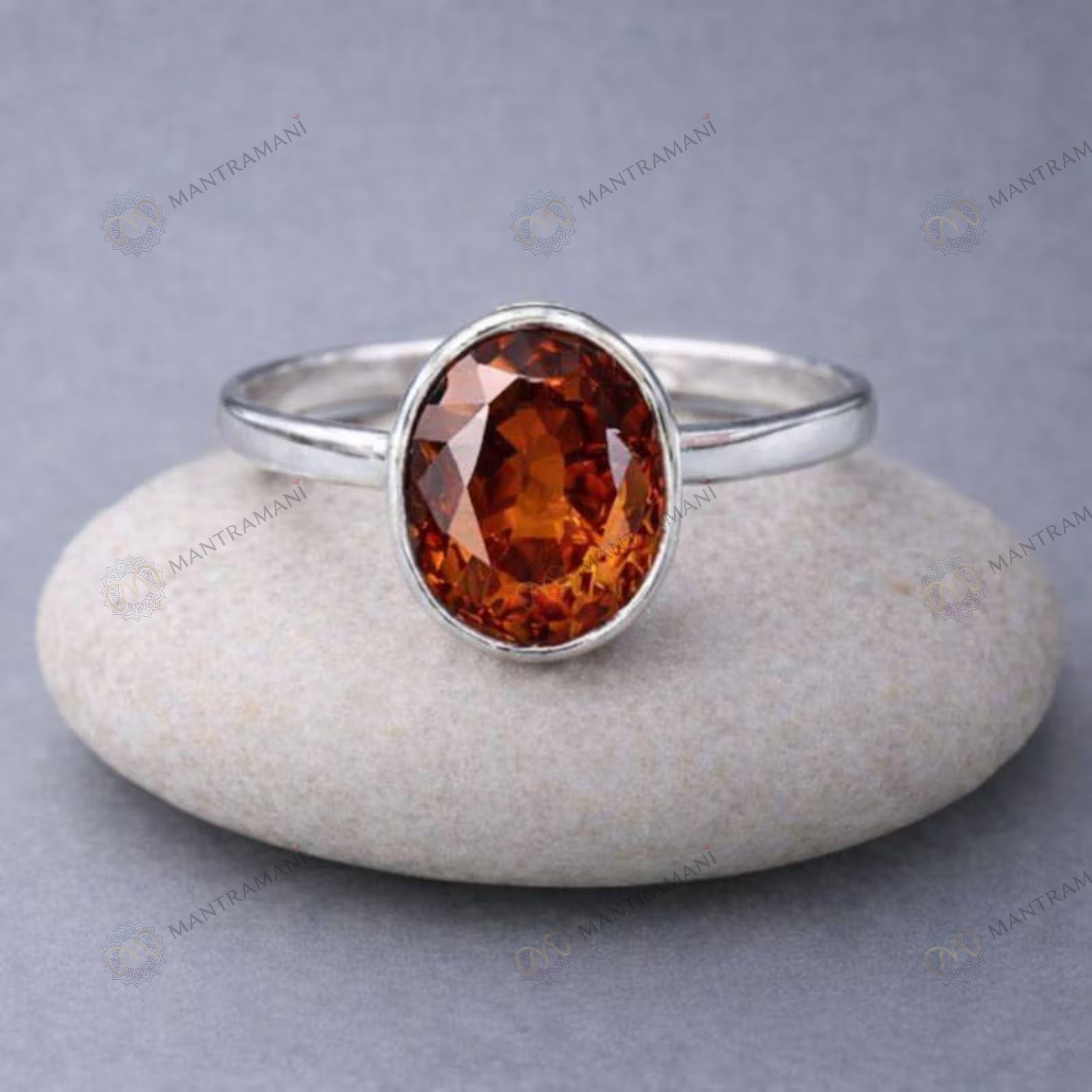 Gomed hessonite ring for Rahu and protection | MantraMani