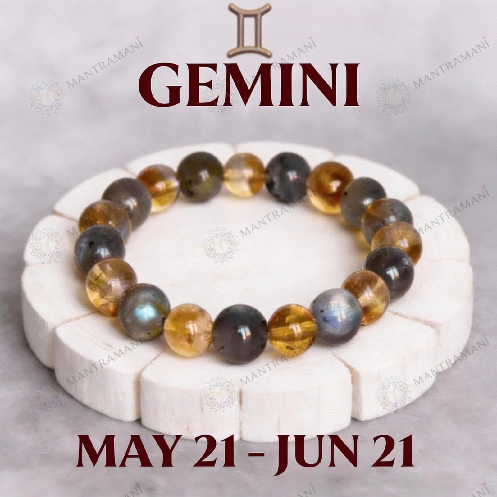 Gemini gemstone Emerald Mithun rashi crystal bracelet | MantraMani