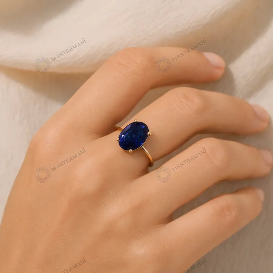 Lapis lazuli ring for wisdom and communication | MantraMani