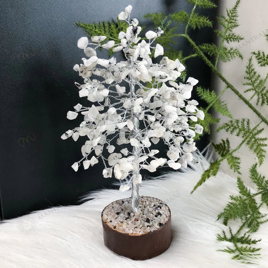 Moonstone crystal tree for calm and emotional balance | MantraMani