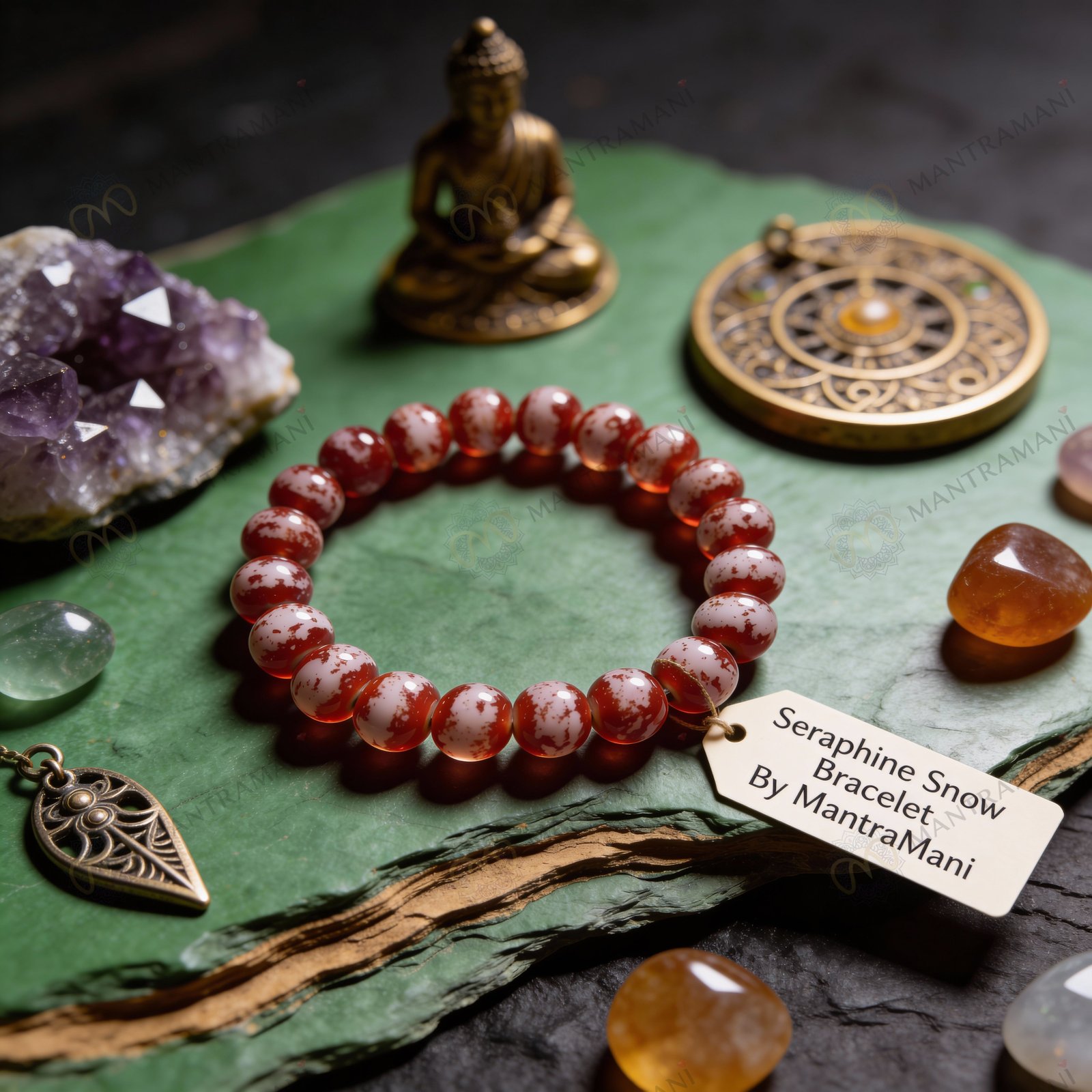 Seraphine Snow Agate Bracelet